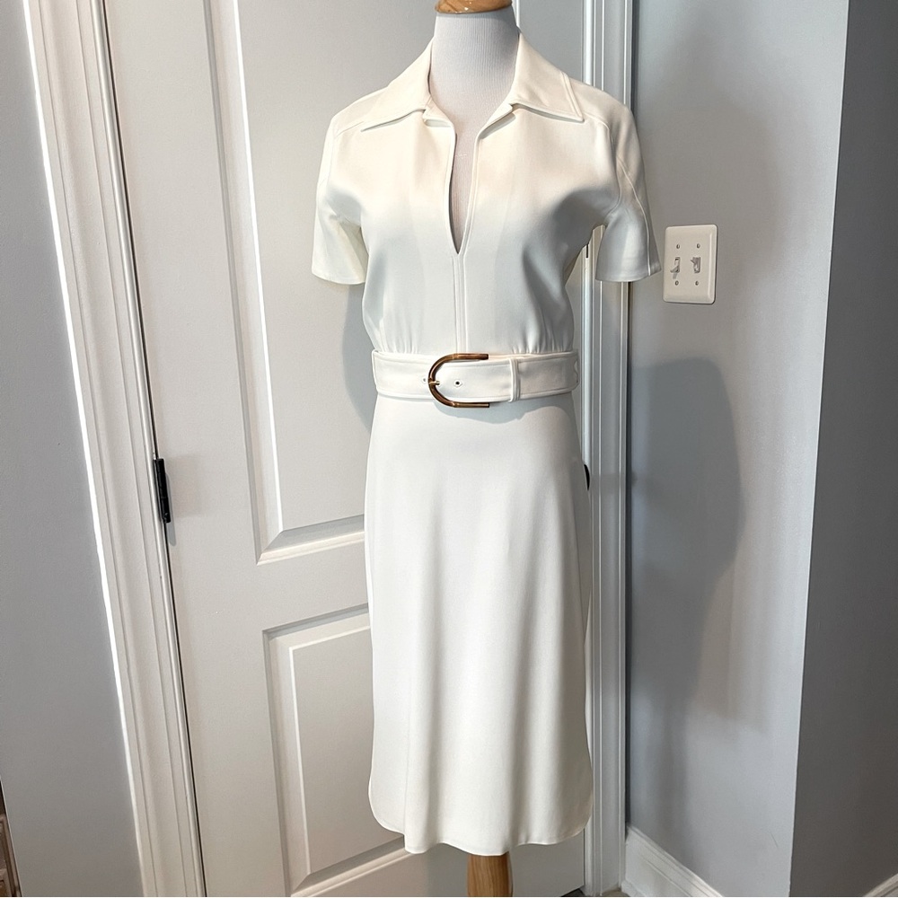 Gucci Cream Belted Dress